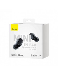 Baseus Bowie EZ10 TWS Bluetooth 5.3 trådlösa hörlurar - svarta