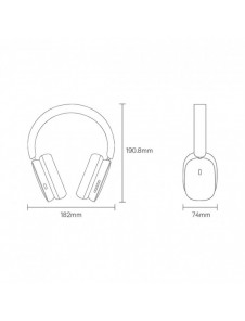 Baseus Bowie H1 trådlösa hörlurar Bluetooth 5.2 ANC grå (NGTW230013)