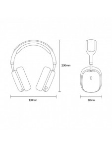 Baseus Bowie H2 ANC trådlösa on-ear hörlurar - grå