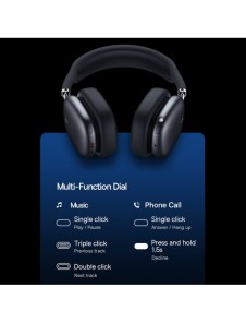 Baseus Bowie H2 ANC trådlösa on-ear hörlurar - grå