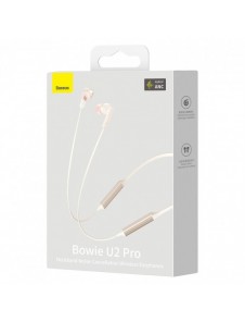 Baseus Bowie U2 Pro TWS ANC trådlösa Bluetooth-hörlurar - kräm och vit