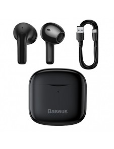 Baseus E3 Wireless Bluetooth 5.0 TWS Öronsnäckor Vattentät IP64 Svart (NGTW080001)