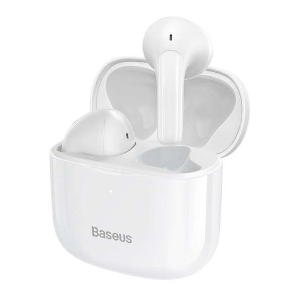 Baseus E3 Wireless Bluetooth 5.0 TWS Öronsnäckor Vattentät IP64 Vit (NGTW080002)