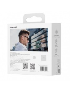 Baseus E3 Wireless Bluetooth 5.0 TWS Öronsnäckor Vattentät IP64 Vit (NGTW080002)