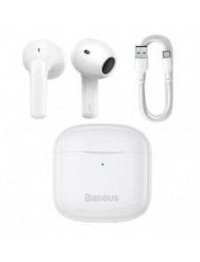 Baseus E3 Wireless Bluetooth 5.0 TWS Öronsnäckor Vattentät IP64 Vit (NGTW080002)