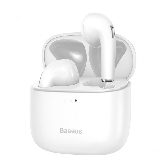 Baseus E8 Wireless Bluetooth 5.0 TWS Öronsnäckor Vattentät IPX5 Vit (NGE8-02)