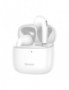 Baseus E8 Wireless Bluetooth 5.0 TWS Öronsnäckor Vattentät IPX5 Vit (NGE8-02)