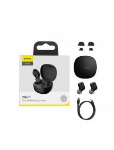 Baseus Encok TWS Bluetooth 5.3 trådlösa hörlurar Svart (WM01)(NGTW240001)