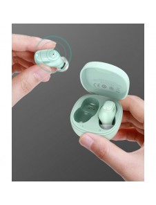 Baseus Encok WM01 TWS trådlösa in-ear Bluetooth 5.3 hörlurar grön uppgraderad version (NGTW240006)