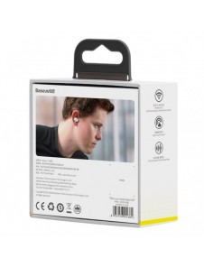 Baseus Encok WM01 TWS trådlösa in-ear Bluetooth 5.3 hörlurar vit uppgraderad version (NGTW240002)