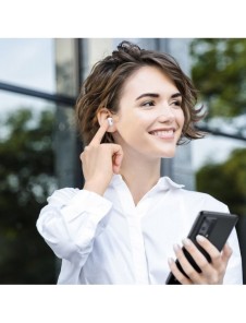 Baseus Encok WM01 TWS trådlösa in-ear Bluetooth 5.3 hörlurar vit uppgraderad version (NGTW240002)