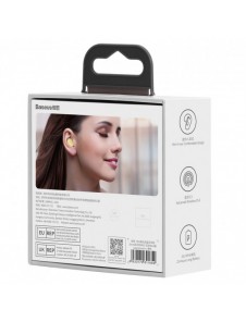 Baseus Encok WM01 TWS trådlösa in-ear Bluetooth 5.3 hörlurar Gul uppgraderad version (NGTW240011)