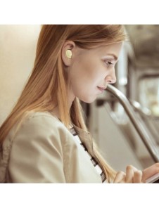 Baseus Encok WM01 TWS trådlösa in-ear Bluetooth 5.3 hörlurar Gul uppgraderad version (NGTW240011)