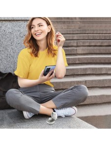 Baseus Encok WM01 TWS trådlösa in-ear Bluetooth 5.3 hörlurar Gul uppgraderad version (NGTW240011)