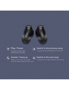 Baseus Encok WM01 TWS trådlösa in-ear Bluetooth 5.3 hörlurar Gul uppgraderad version (NGTW240011)
