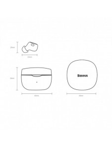 Baseus Encok WM01 TWS trådlösa in-ear Bluetooth 5.3 hörlurar Gul uppgraderad version (NGTW240011)