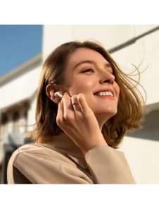 Baseus Storm 3 trådlösa bluetooth 5.2 TWS hörlurar med ANC vit (NGTW140102)