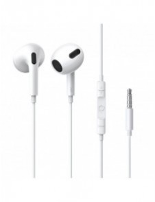 Baseus Encok H17 3,5 mm minijack trådbundna hörlurar vita (NGCR020002)