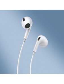 Baseus Encok H17 3,5 mm minijack trådbundna hörlurar vita (NGCR020002)