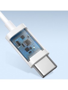 Baseus Encok H17 3,5 mm minijack trådbundna hörlurar vita (NGCR020002)