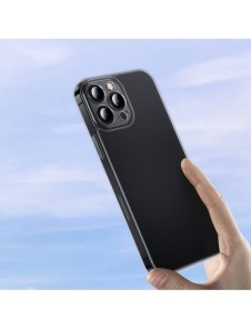 Baseus frostat glasfodral skal för iPhone 13 Pro hårt skal med gelram svart (ARWS001001)