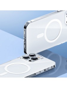 Baseus Crystal Case Magnetic Case för iPhone 13 Pro Max + Transparent skärmglas (MagSafe-kompatibelt) (ARJT000202)