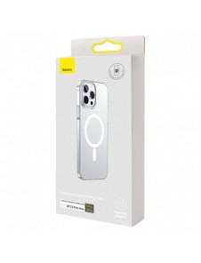 Baseus Crystal Case Magnetic Case för iPhone 13 Pro Max + Transparent skärmglas (MagSafe-kompatibelt) (ARJT000202)