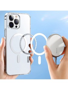Baseus Crystal Case Magnetic Case för iPhone 13 Pro Max + Transparent skärmglas (MagSafe-kompatibelt) (ARJT000202)