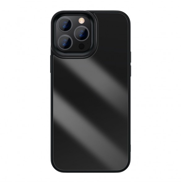 Baseus Crystal Phone Case Armor Case för iPhone 13 Pro Max med Gel Frame svart (ARJT000201)