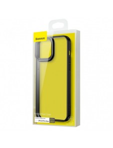 Baseus Crystal Phone Case Armor Case för iPhone 13 Pro Max med Gel Frame svart (ARJT000201)