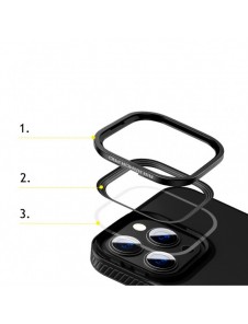 Baseus Crystal Phone Case Armor Case för iPhone 13 Pro Max med Gel Frame svart (ARJT000201)