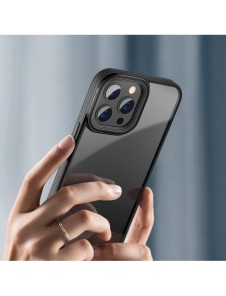 Baseus Crystal Phone Case Armor Case för iPhone 13 Pro Max med Gel Frame svart (ARJT000201)