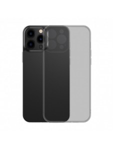 Baseus frostat glasfodral skal för iPhone 13 Pro Max hårt skal med gelram svart (ARWS001101)