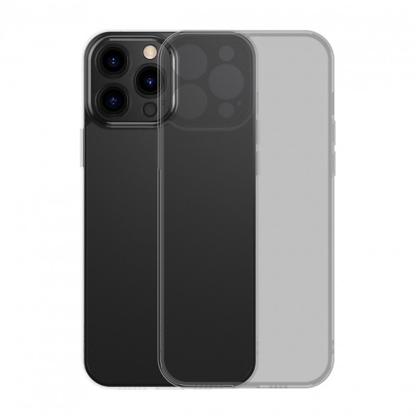 Baseus frostat glasfodral skal för iPhone 13 Pro Max hårt skal med gelram svart (ARWS001101)