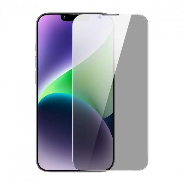 Baseus Privacy Härdat glas för iPhone 14 Plus / 13 Pro Max helskärm 0,4 mm Privacy Filter Anti Spy + Monteringssats