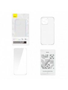 Baseus Crystal Case för iPhone 14 Pro Max tunt skal + transparent glas