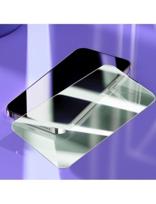 Baseus helskärmshärdat glas för iPhone 14 Pro Max med antiblått ljusfilter och 0,3 mm högtalarskydd + monteringsram