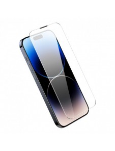 Baseus helskärmshärdat glas för iPhone 14 Pro Max med högtalarskydd 0,3 mm + monteringsram