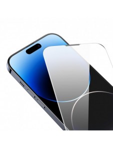 Baseus helskärmshärdat glas för iPhone 14 Pro Max med högtalarskydd 0,3 mm + monteringsram