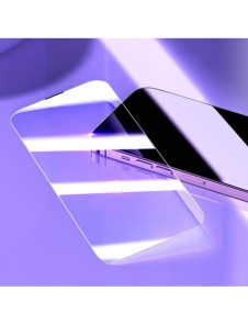 Baseus helskärmshärdat glas för iPhone 14 Pro Max med högtalarskydd 0,3 mm + monteringsram