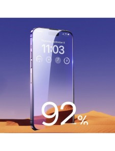 Baseus helskärmshärdat glas för iPhone 14 Pro Max med högtalarskydd 0,3 mm + monteringsram