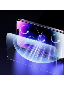 Baseus helskärmshärdat glas för iPhone 14 Pro Max med högtalarskydd 0,3 mm + monteringsram