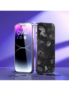 Baseus helskärmshärdat glas för iPhone 14 Pro Max med högtalarskydd 0,3 mm + monteringsram