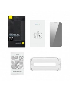 Baseus Privacy Härdat glas för iPhone 14 Pro Max Helskärm 0,3 mm Sekretessfilter Anti Spy + Monteringsram