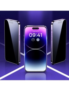 Baseus Privacy Härdat glas för iPhone 14 Pro Max Helskärm 0,3 mm Sekretessfilter Anti Spy + Monteringsram