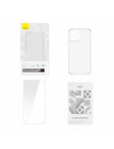 Baseus Crystal Case för iPhone 14 Pro tunt skal + transparent glas