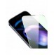 Baseus helskärmshärdat glas för iPhone 14 Pro med antiblått ljusfilter och 0,3 mm högtalarskydd + monteringsram
