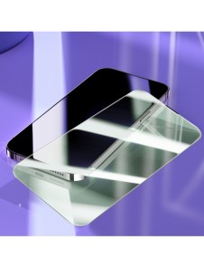 Baseus helskärmshärdat glas för iPhone 14 Pro med antiblått ljusfilter och 0,3 mm högtalarskydd + monteringsram