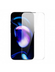 Baseus helskärmshärdat glas för iPhone 14 Pro med högtalarskydd 0,3 mm + monteringsram