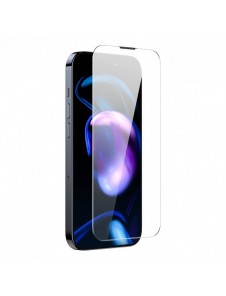 Baseus helskärmshärdat glas för iPhone 14 Pro med högtalarskydd 0,3 mm + monteringsram